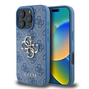 GUESS case for IPHONE 16 Pro GUHCP16L4GMGBL (4G PU Big Logo) blue