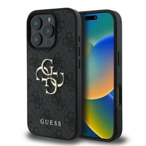 GUESS case for IPHONE 16 Pro GUHCP16L4GMGGR (4G PU Big Logo) black