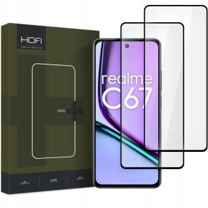 HOFI 2 PACK FULL FACE TEMPERED GLASS REALME C67 4G black