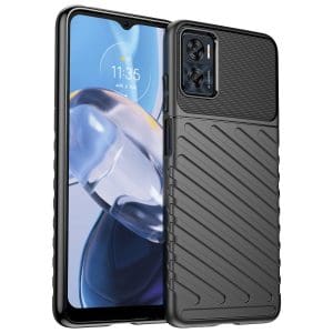 Hurtel Thunder Back Cover Σιλικόνης Ανθεκτική Μαύρο (Motorola Moto E32)