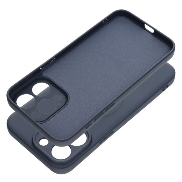 SILICONE MAG COVER case compatible with MagSafe for IPHONE 16 Pro Max blue titanium