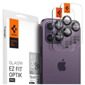 SPIGEN OPTIK EZ FIT TEMPERED GLASS FOR CAMERA LENS IPHONE 14 PRO / 14 PRO MAX black 2pcs