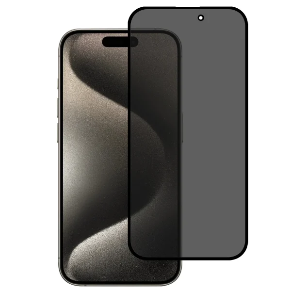 TechWave 5D Full Glue Privacy Tempered Glass for Apple iPhone 16 Plus black