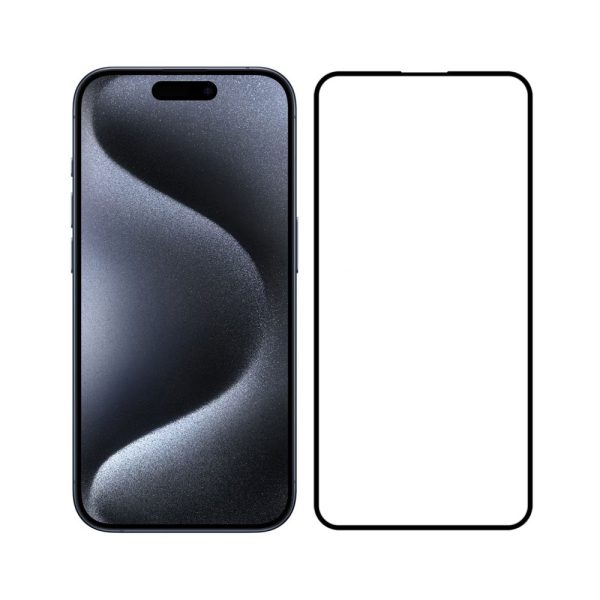 TechWave 5D Full Glue Tempered Glass for Apple iPhone 16 Pro Max black