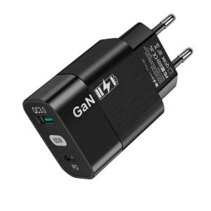 Techsuit - Wall Charger (CHPD131) - GaN, USB, Type-C, Fast Charge, 65W - Black