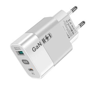 Techsuit - Wall Charger (CHPD131) - GaN, USB, Type-C, Fast Charge, 65W - White