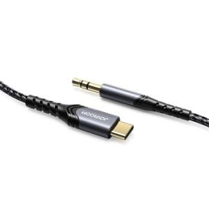 Joyroom stereo audio AUX cable 3,5 mm mini jack - USB Type C 2m black (SY-A03) - 6941237136749