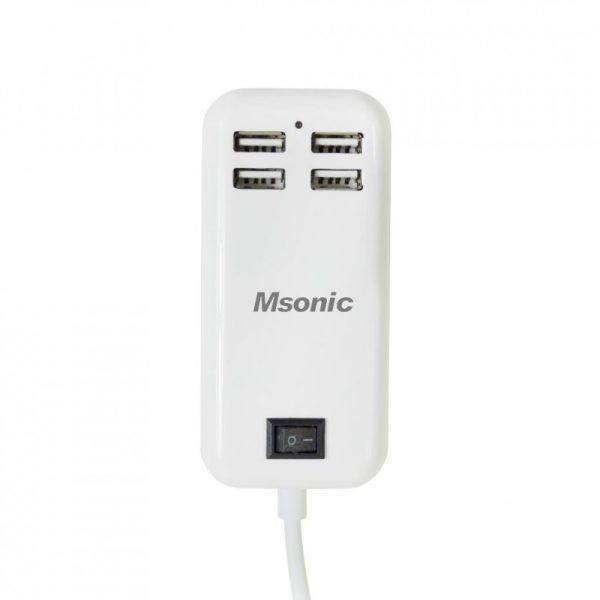 Msonic Charger 4-Port USB 2.5A άσπρο MY6634UW - 4718308560237