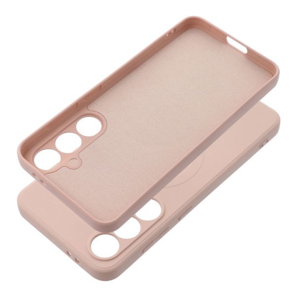 SILICONE MAG COVER case compatible with MagSafe for SAMSUNG S24 FE pink