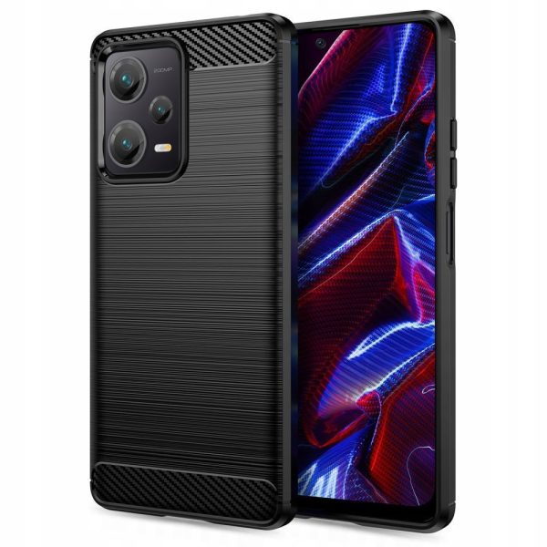 Tech-Protect Carbon Back Cover Σιλικόνης Ανθεκτική Μαύρο (Xiaomi Redmi Note 12 5G / Poco X5 5G)