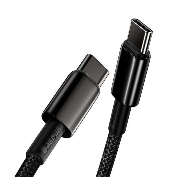 BASEUS cable Type C to Type C PD100W Power Delivery Tungsten Gold Fast Charging CATWJ-A01 2m black
