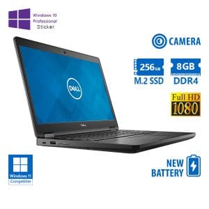 Dell Latitude 5490 i5-8350U/14"FHD/8GB DDR4/256GB M.2 SSD/No ODD/Camera/New Battery/10P Grade A Refu