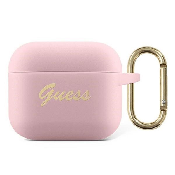 GUESS case for APPLE AirPods 3 GUA3SSSI (Silicone Vintage Script) pink