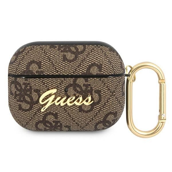 GUESS case for APPLE AirPods Pro GUAP4GSMW (4G Script Metal Collection) brown