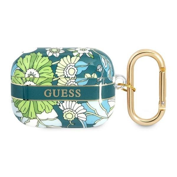 GUESS case for APPLE AirPods Pro GUAPHHFLN (Flower Strap Collection) green