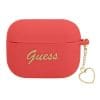 GUESS case for APPLE AirPods Pro GUAPLSCHSR (Silicone Charm Heart Collection) red
