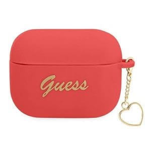 GUESS case for APPLE AirPods Pro GUAPLSCHSR (Silicone Charm Heart Collection) red