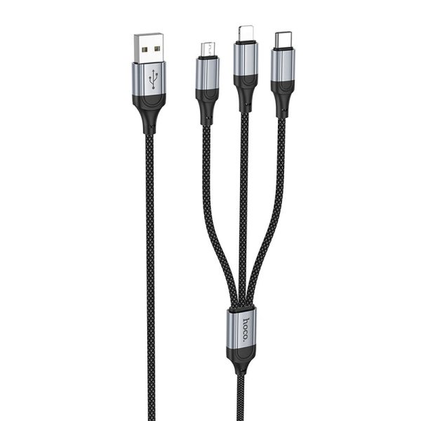 HOCO cable 3in1 USB A to Lightning / Micro USB / Type C 2