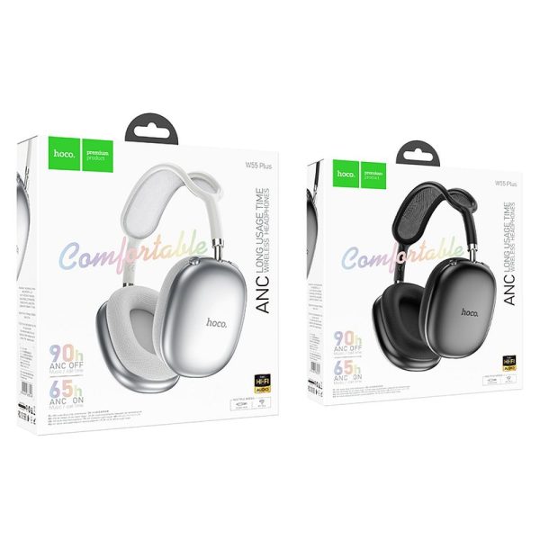HOCO wireless headphones bluetooth ANC W55 Plus deep space gray