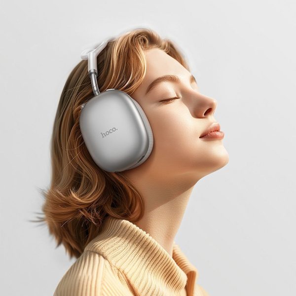 HOCO wireless headphones bluetooth ANC W55 Plus silver
