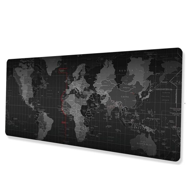 Mouse / keyboard pad "World map" 30 x 80 x 2 mm RC-K-1073 black