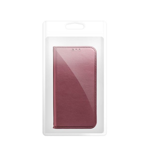 SMART MAGNETO Book case for MOTOROLA G75 burgundy