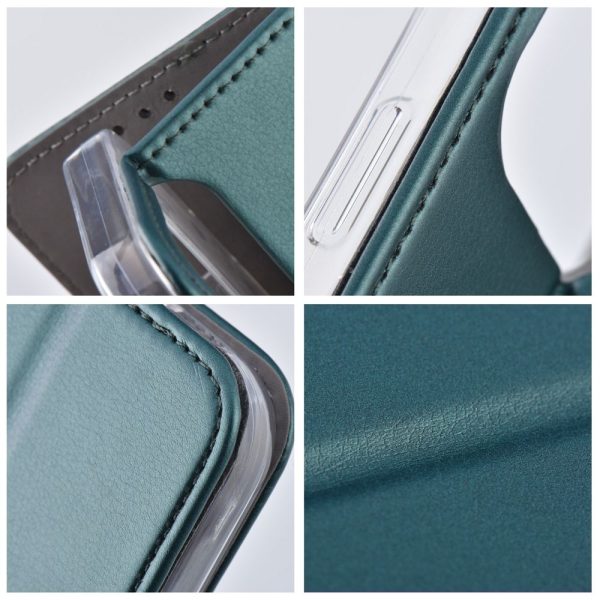 SMART MAGNETO Book case for MOTOROLA G75 dark green