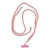 SWING (8mm) pendant for the phone with adjustable length / cord length 165cm (max 82.5cm in the loop) / on the shoulder or neck - pink-white