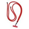 SWING (8mm) pendant for the phone with adjustable length / cord length 165cm (max 82.5cm in the loop) / on the shoulder or neck - red
