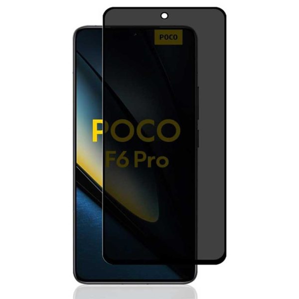 TechWave 5D Full Glue Privacy Tempered Glass for Xiaomi Poco F6 Pro black