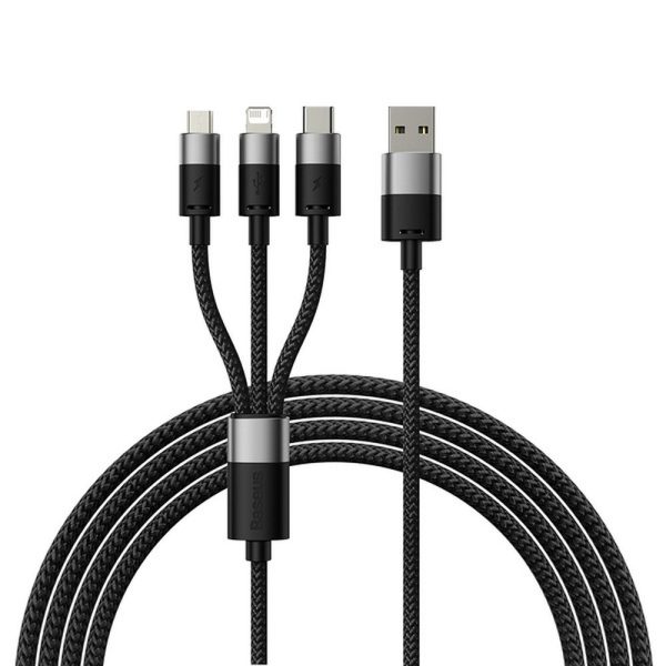 BASEUS cable 3in1 USB A to Micro USB / Lightning / Type C 3