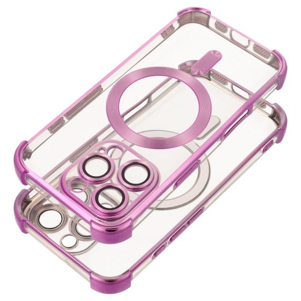 Case ANTISHOCK ELECTRO for IPHONE 16 Pro compatible with MagSafe pink