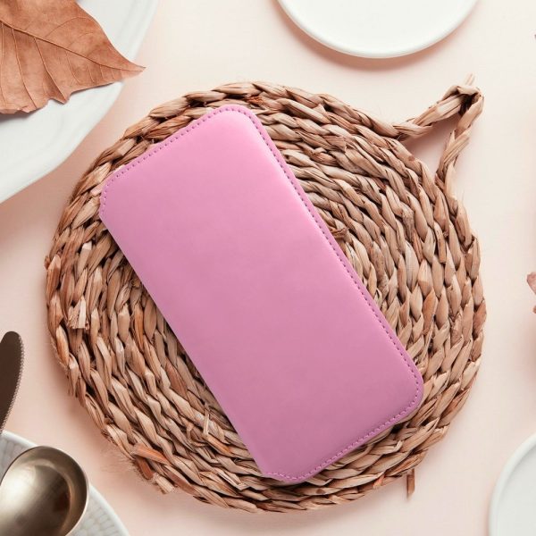 DUAL POCKET Book case for XIAOMI Redmi Note 14 5G light pink