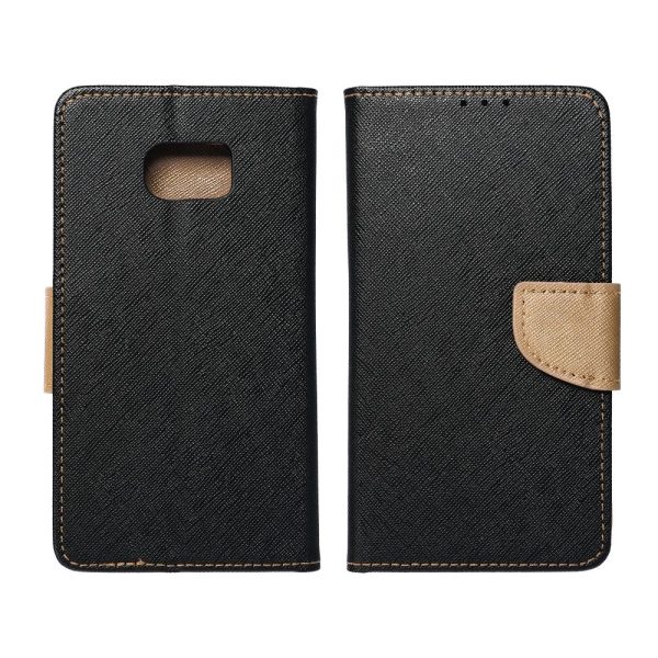 FANCY Book case for SAMSUNG A56 black / gold