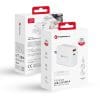 FORCELL F-ENERGY TFK-TC-45WPDAC travel charger 3in1 Type C + USB A PD QC4.0 3A 45W with replaceable plugs (EU / UK / US) white