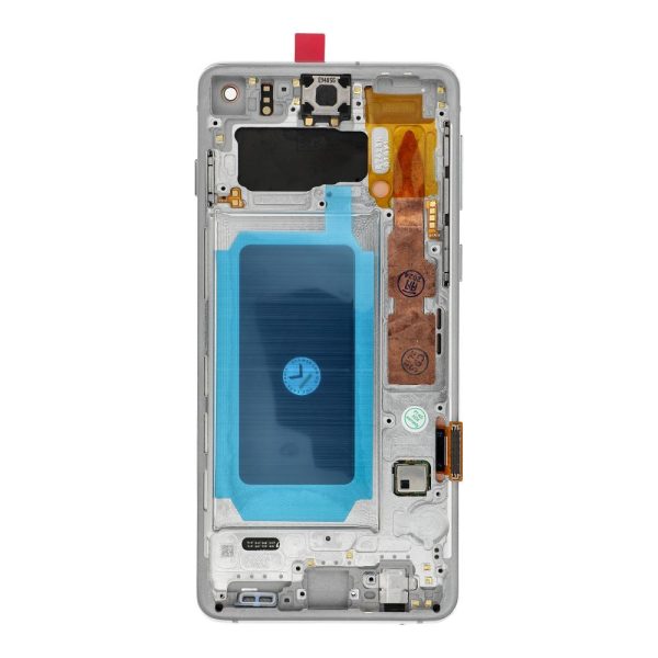 FixCell display LCD SAMSUNG S10 G973 with frame white (refub)