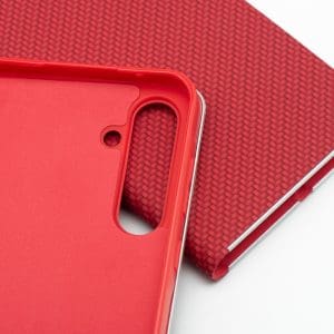 LUNA Book Carbon for XIAOMI Redmi NOTE 14 PRO 5G / Redmi NOTE 14 PRO PLUS 5G red