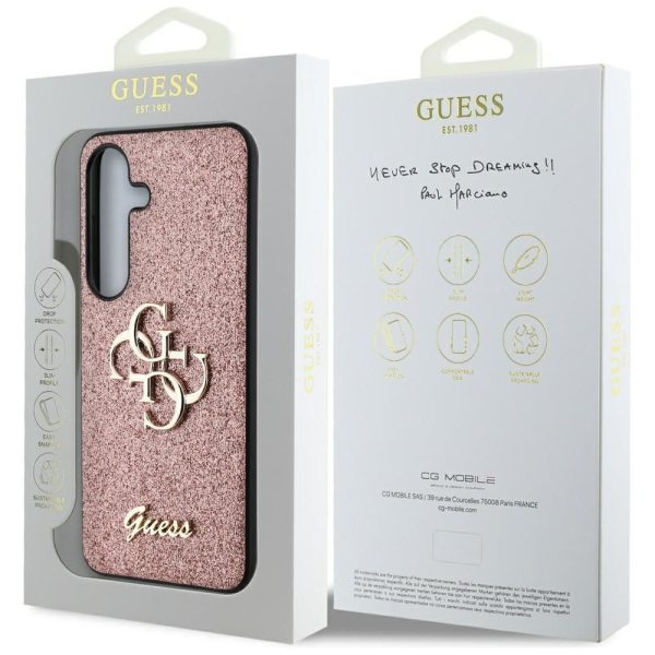 GUESS case for SAMSUNG S25 Plus GUHCS25MHG4SGP (Fixed Glitter Big 4G) pink