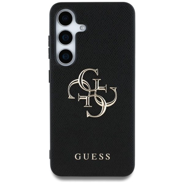 GUESS case for SAMSUNG S25 Plus GUHCS25MPGT4MBK (PU Grained Big 4G and Classic Logo) black