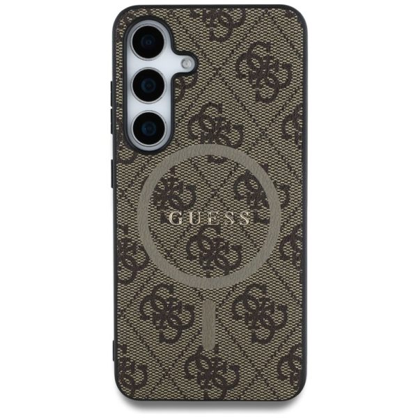 GUESS case for SAMSUNG S25 Plus GUHMS25MG4GFRW (Magnetic PU 4G Ring Classic Logo) brown