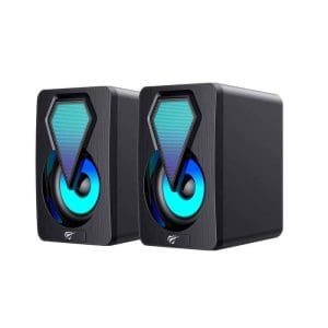 Havit SK210 Mini Ηχεία Υπολογιστή 2.0 με RGB Φωτισμό και Ισχύ 3W σε Μαύρο Χρώμα