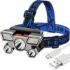 Head flashlight LED rechargeable 9 x LED strong RC-K-1227 black
