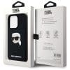 KARL LAGERFELD case for IPHONE 15 Pro compatible with MagSafe KLHMP15LSKHPPLK (SIL KL Head Print) black