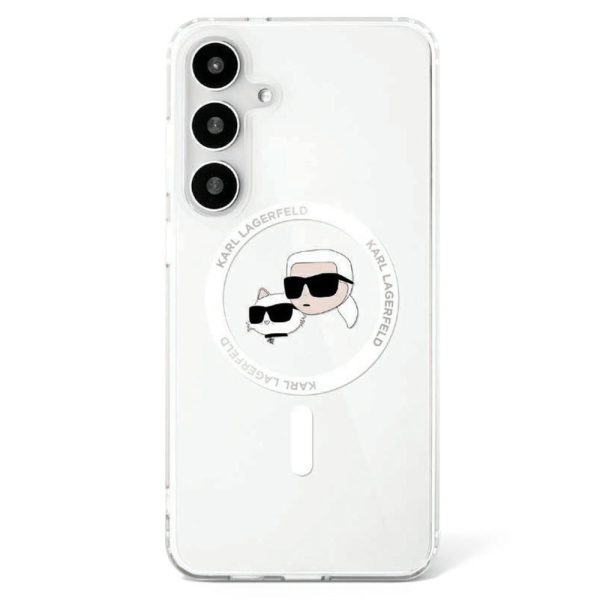 KARL LAGERFELD case for SAMSUNG S25 Plus KLHMS25MHLSKCH (Magnetic IML Metal KC Heads) white