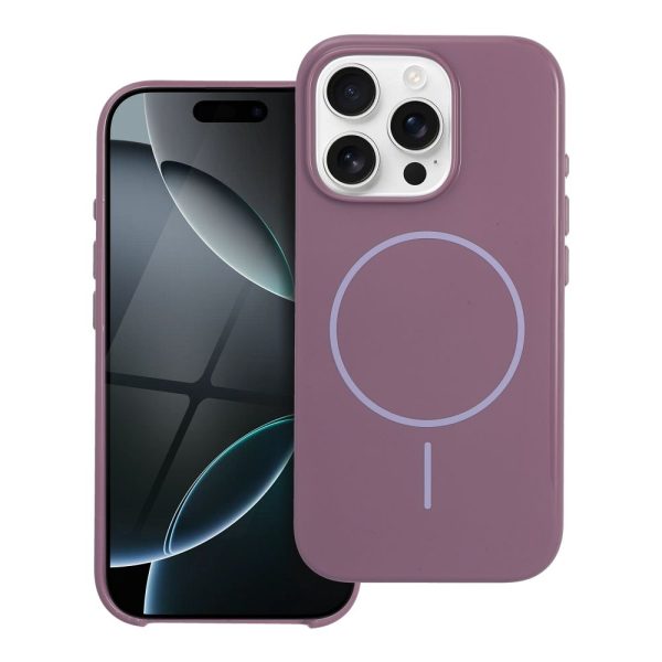 Premium Glossy Mag Cover compatible with MagSafe and Camera Control button for IPHONE 16 PRO purple
