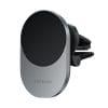SATECHI magnetic car holder for air vent with wireless chargibg compatible with MagSafe Qi2 15W ST-Q2CCM space gray