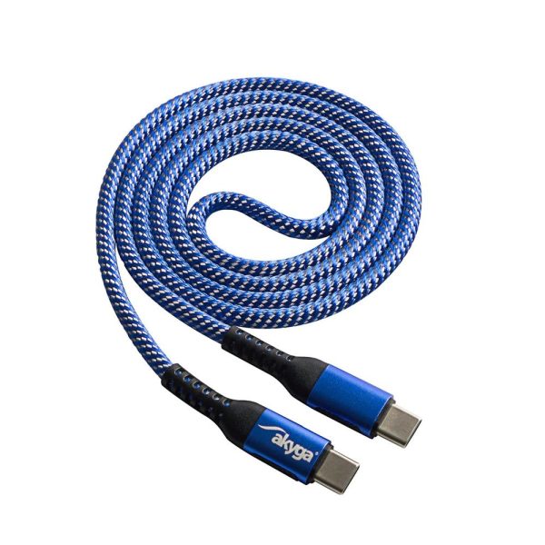 Akyga cable USB AK-USB-37 USB type C (m) / USB type C (m) ver. 2.0 100W 1.0m