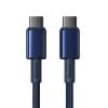 Baseus Tungsten Gold Fast Charging Data Cable Type-C to Type-C 100W 2m Deepsea Blue
