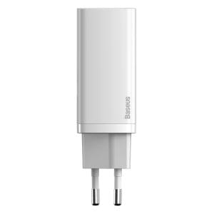 Baseus wall charger GaN2 Lite PD 65W 1x USB-C 1x USB white