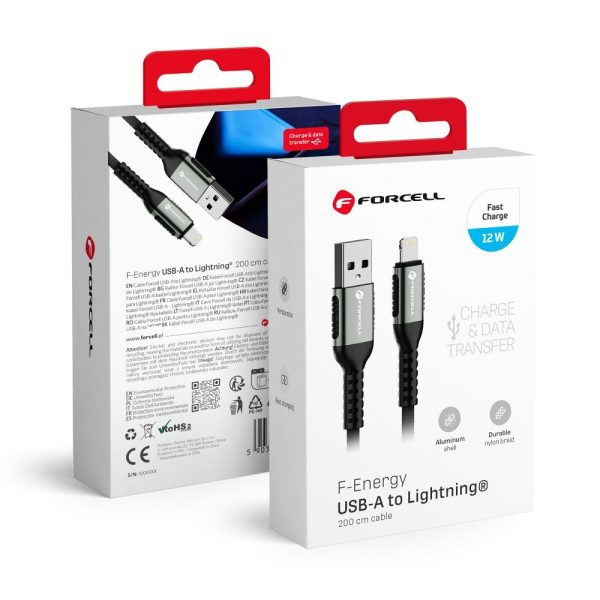 FORCELL F-ENERGY C257 cable USB A to Lightning 2